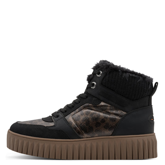 MT Fur Lined High Tops - black
