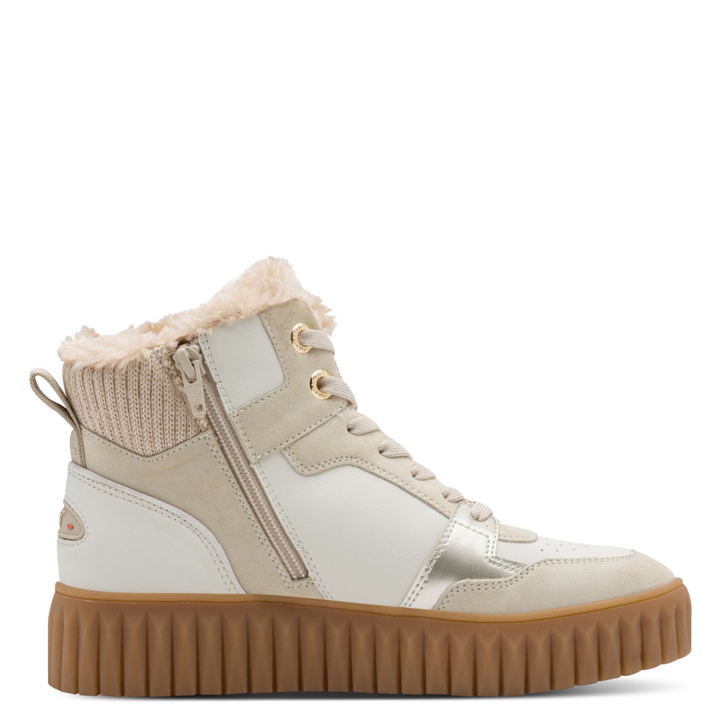 MT Fur Lined High Tops - cream
