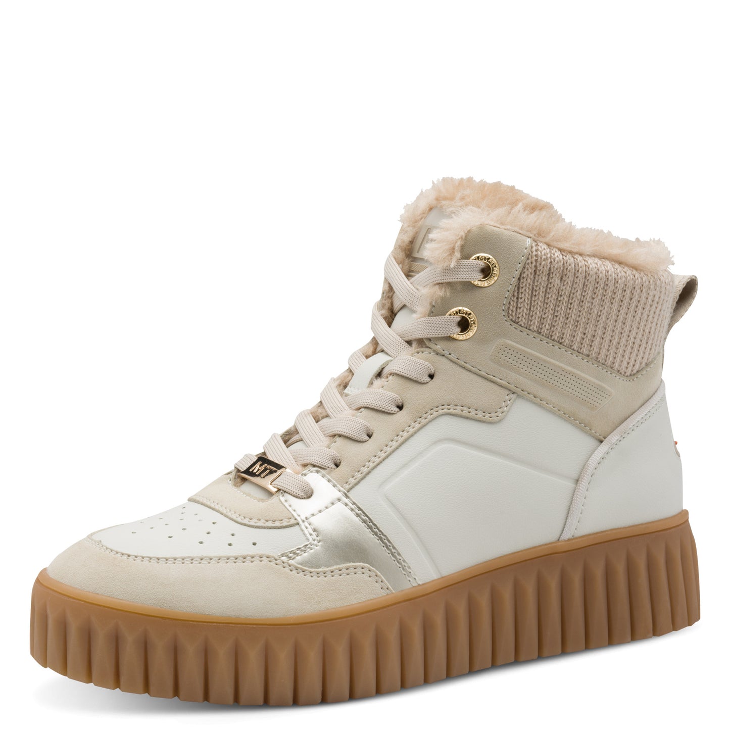 MT Fur Lined High Tops - cream