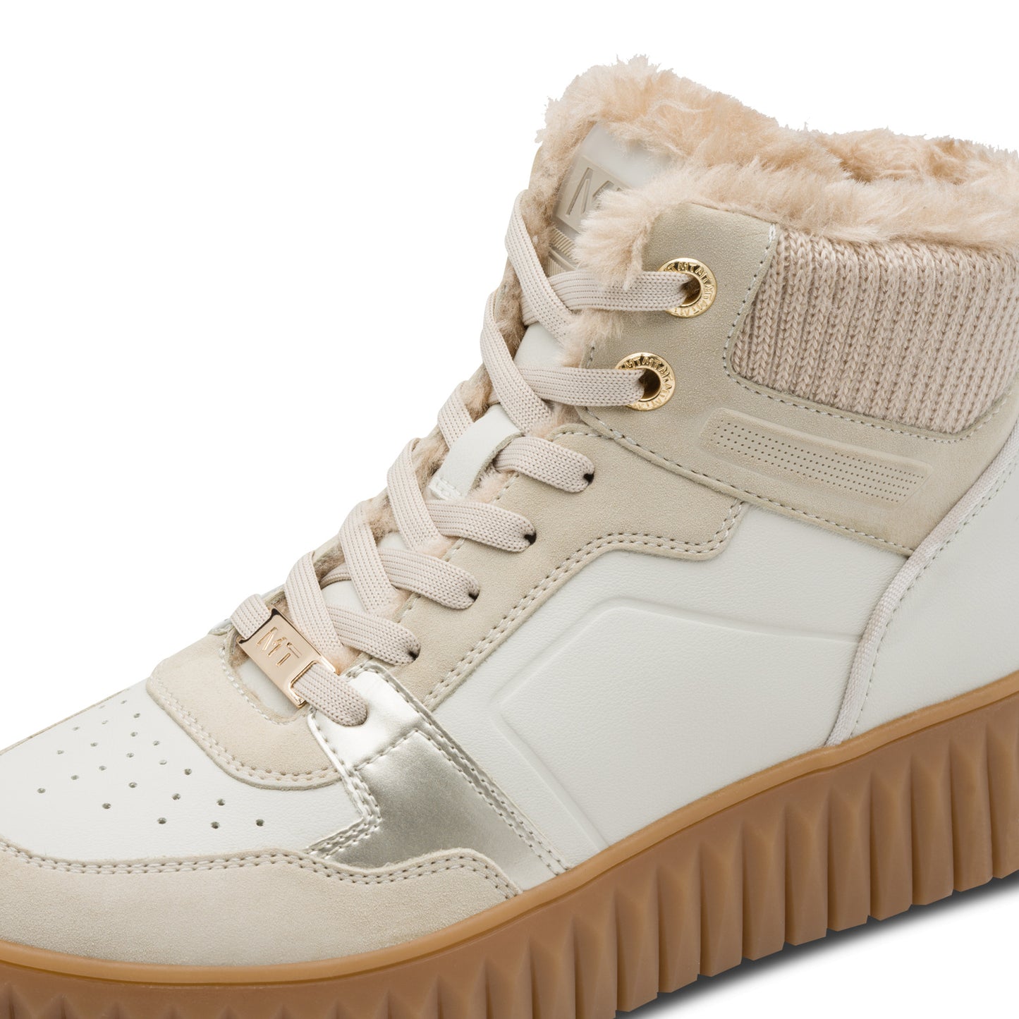 MT Fur Lined High Tops - cream