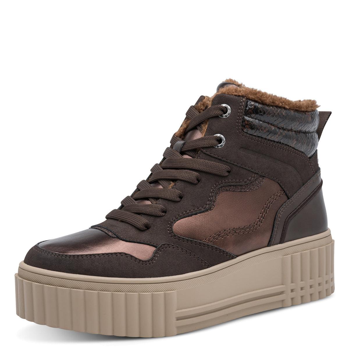 MT High Top Trainer Boots - Mocca Comb