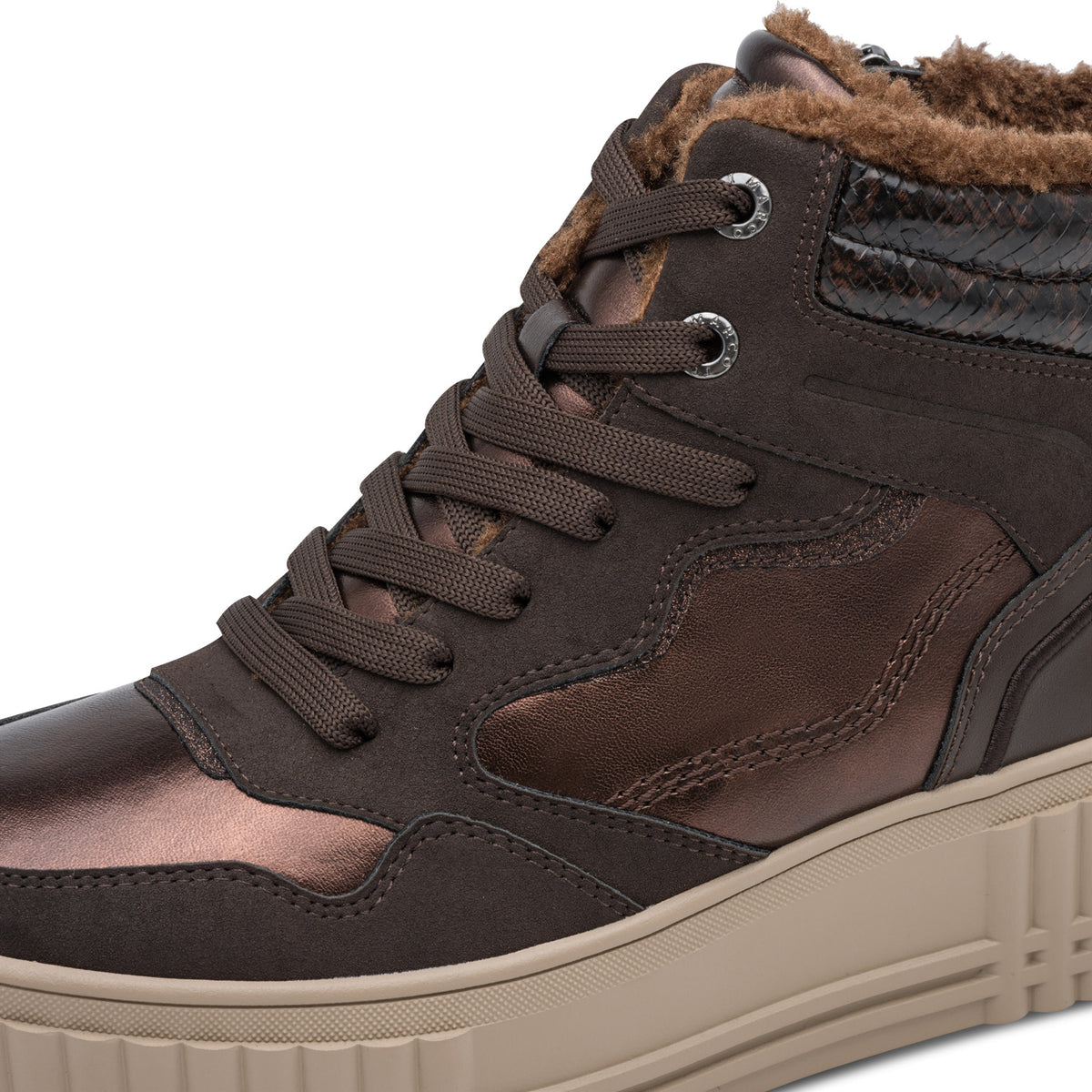 MT High Top Trainer Boots - Mocca Comb