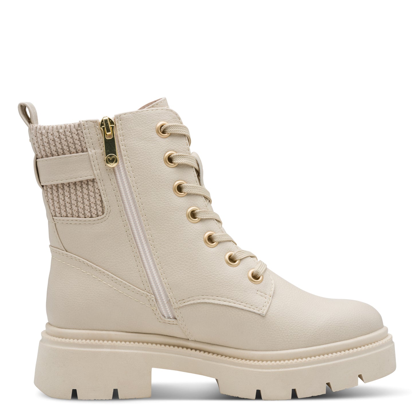 MT Lace-up Boots - cream