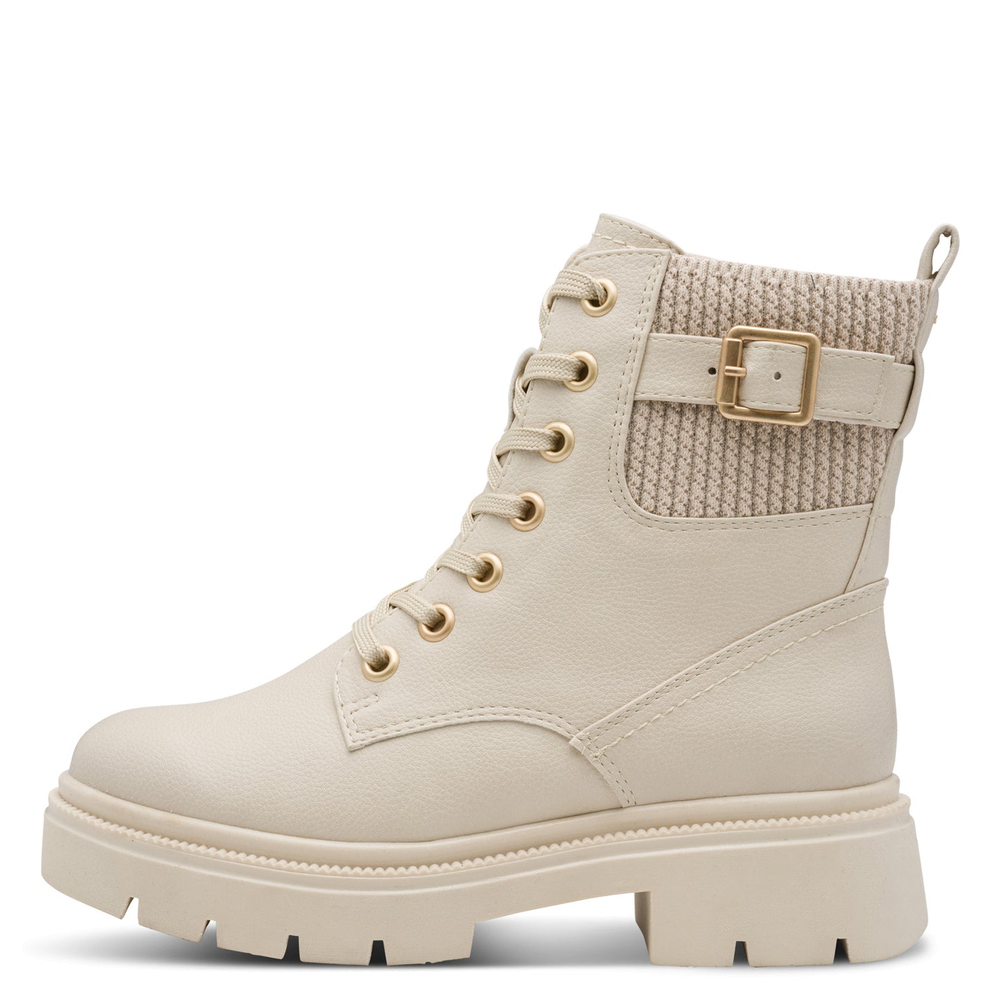 MT Lace-up Boots - cream