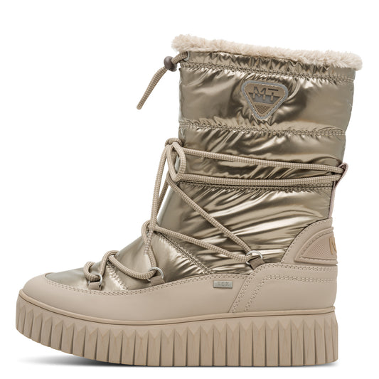 MT Quilted Hiker Boots - taupe/cream