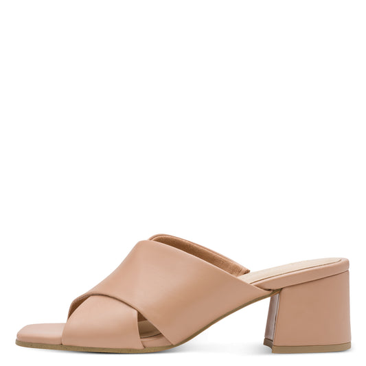 MT Cross Strap Mules - Cappuccino
