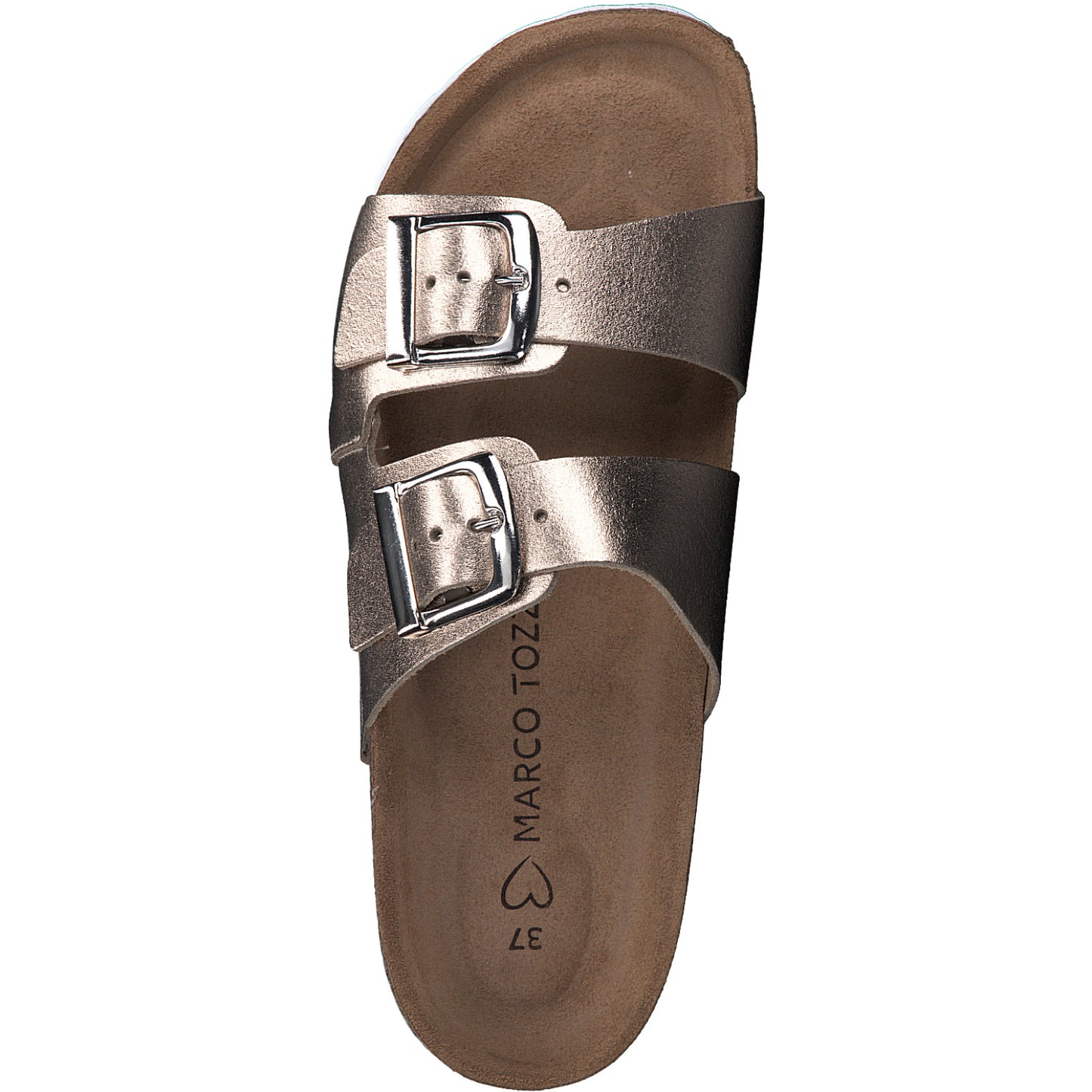 MT buckle sandals - metallic