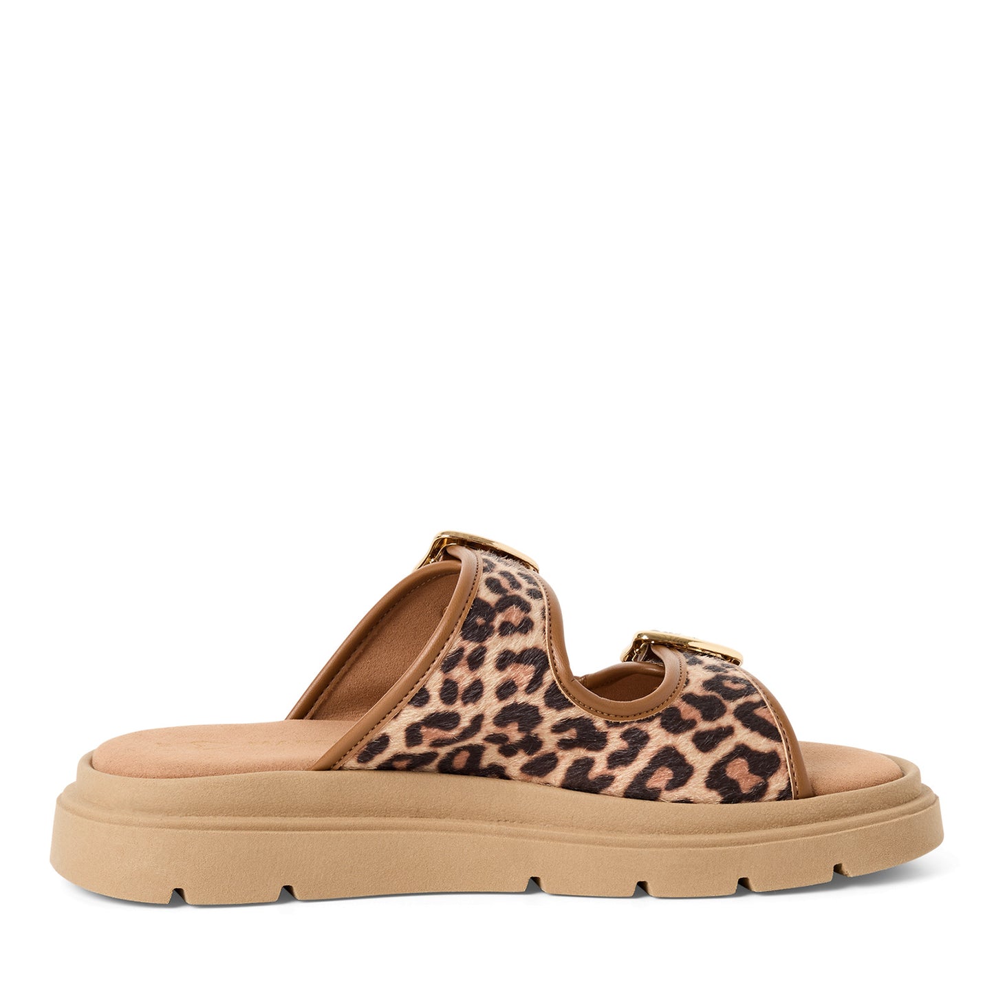 MT Animal Double Buckle Sandals - Leo Dune Comb