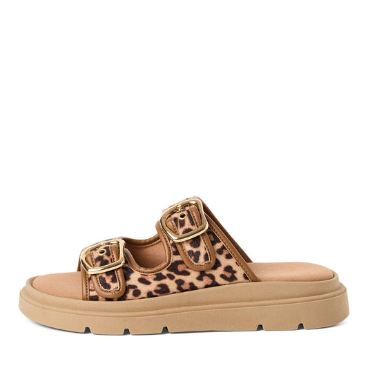 MT Animal Double Buckle Sandals - Leo Dune Comb