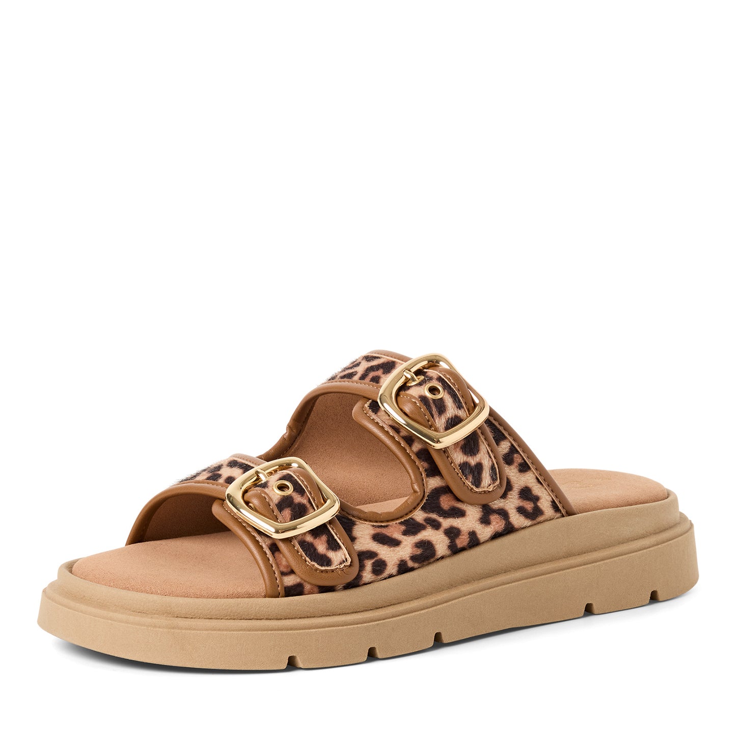 MT Animal Double Buckle Sandals - Leo Dune Comb
