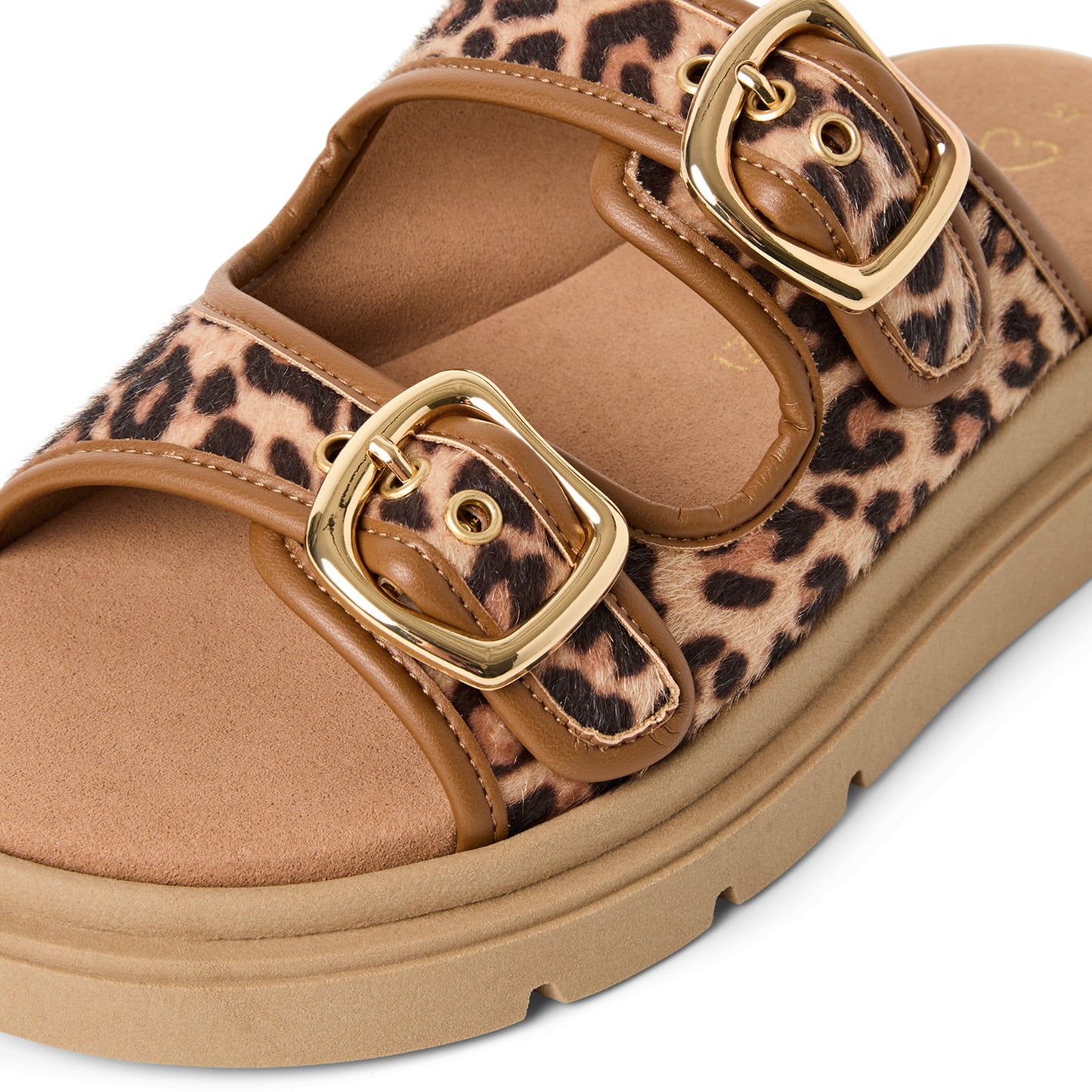 MT Animal Double Buckle Sandals - Leo Dune Comb