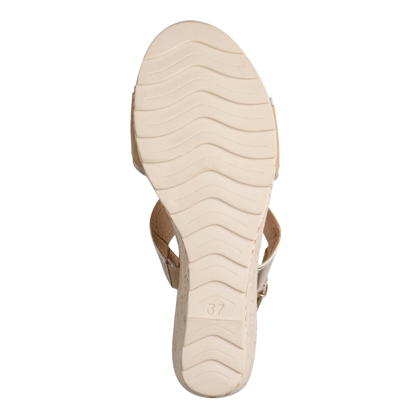 MT Cork Style Wedges - platinum