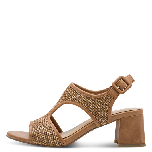 MT Weave Heel Sandals - Cognac Comb