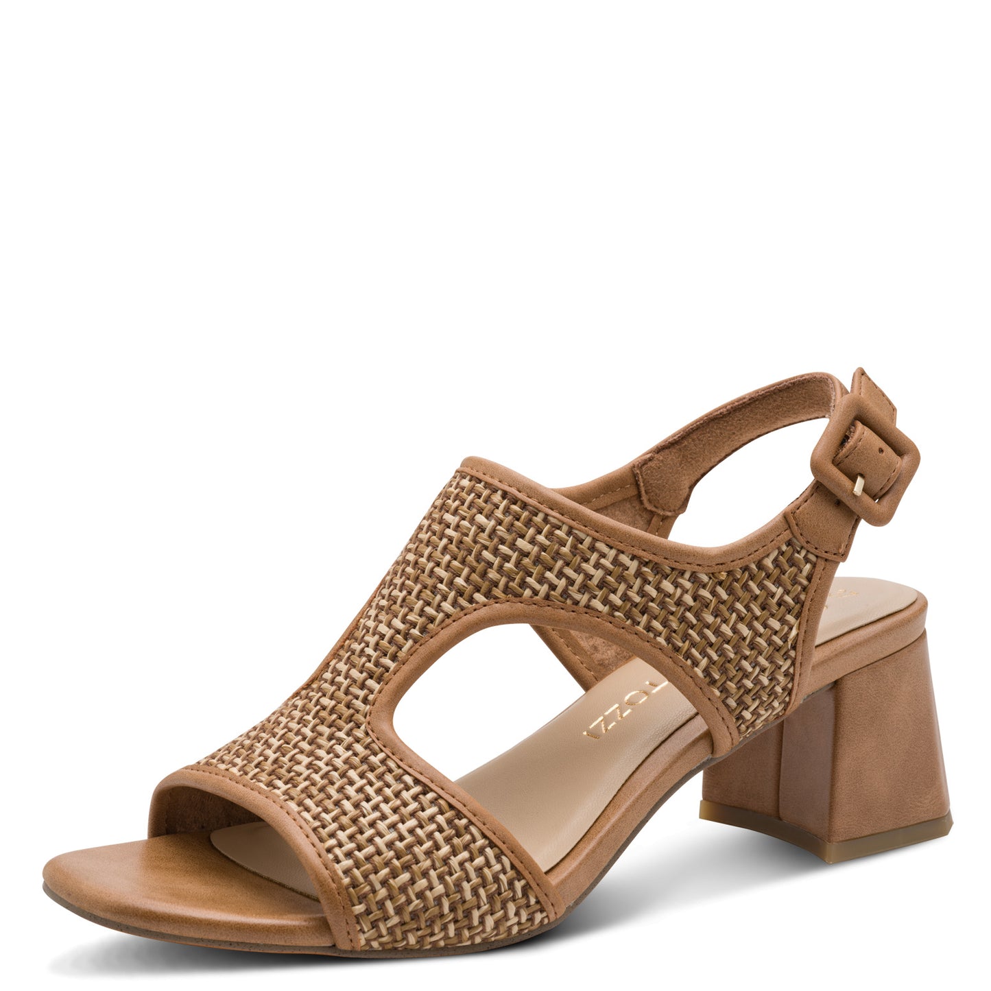 MT Weave Heel Sandals - Cognac Comb