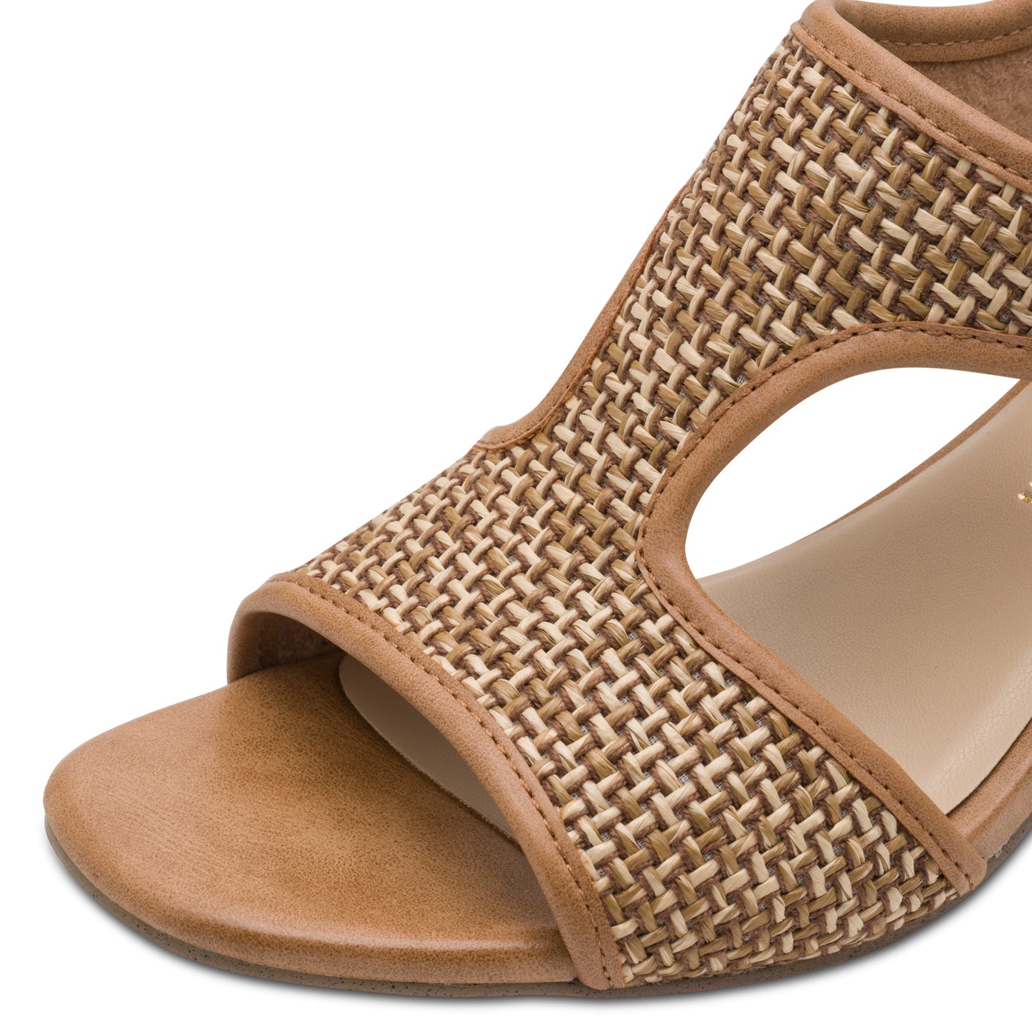 MT Weave Heel Sandals - Cognac Comb