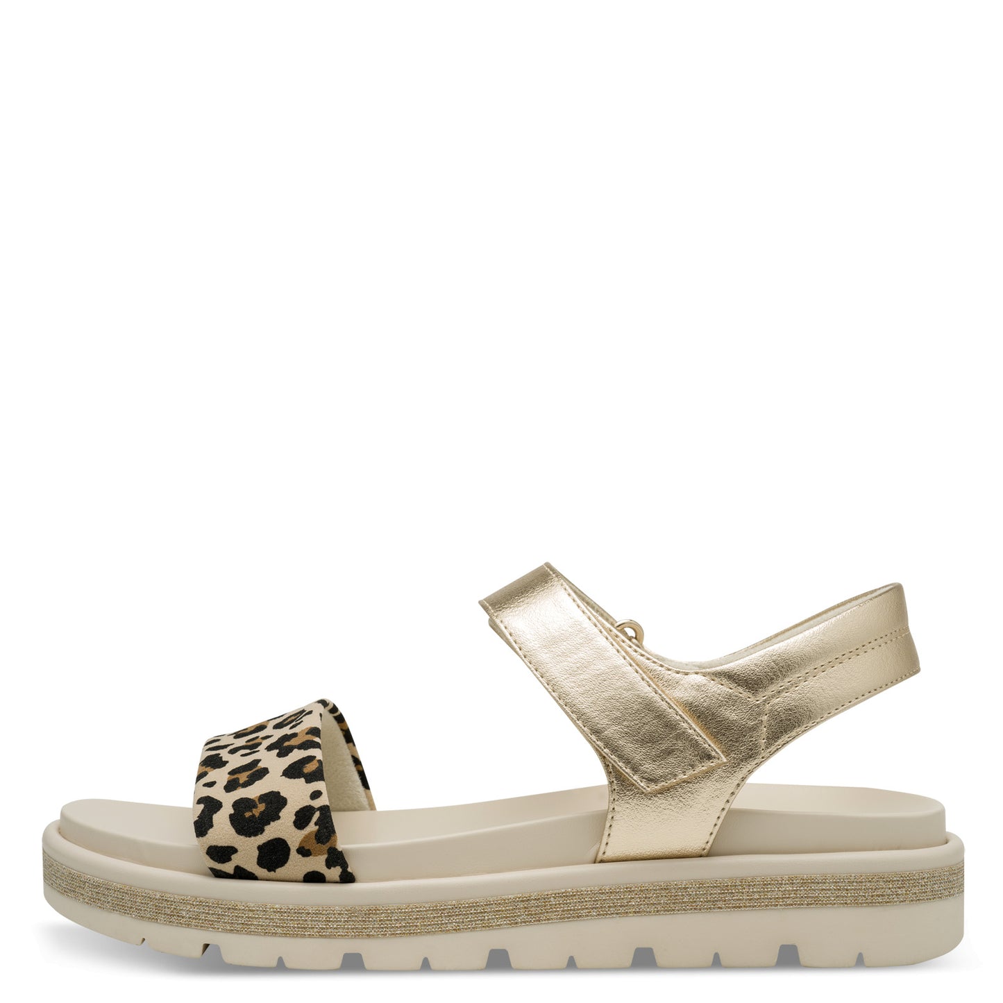 MT Leopard & Gold Sandals - Leo Dune Comb