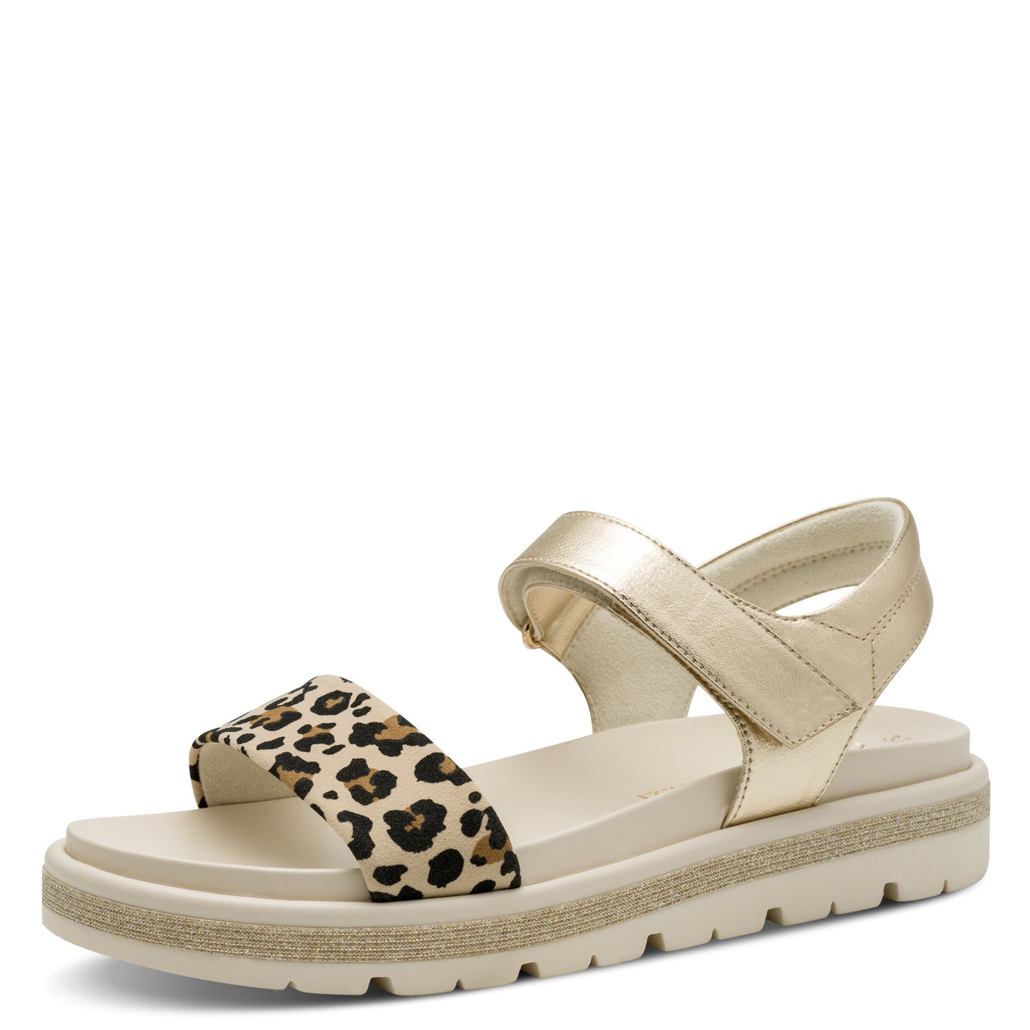 MT Leopard & Gold Sandals - Leo Dune Comb