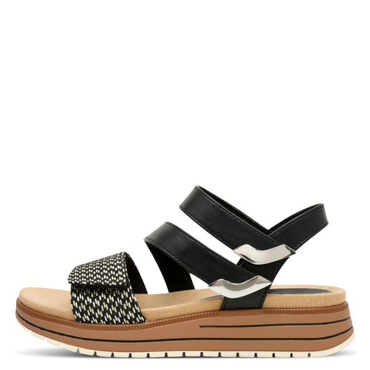 MT Double Strap Sandals - Black Comb