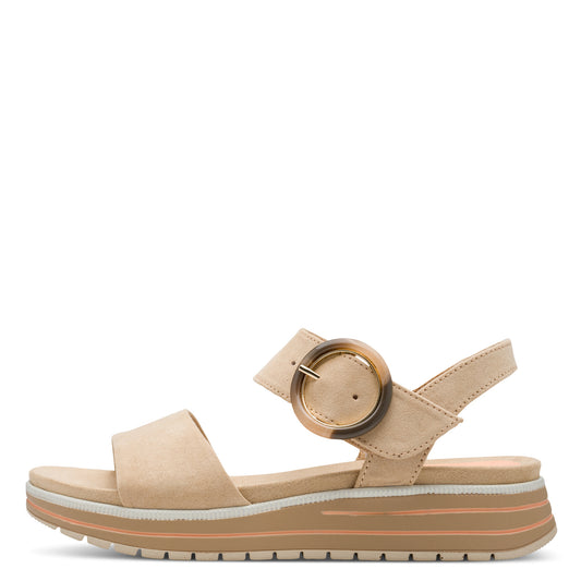 MT Circle Buckle Sandals - Biscuit