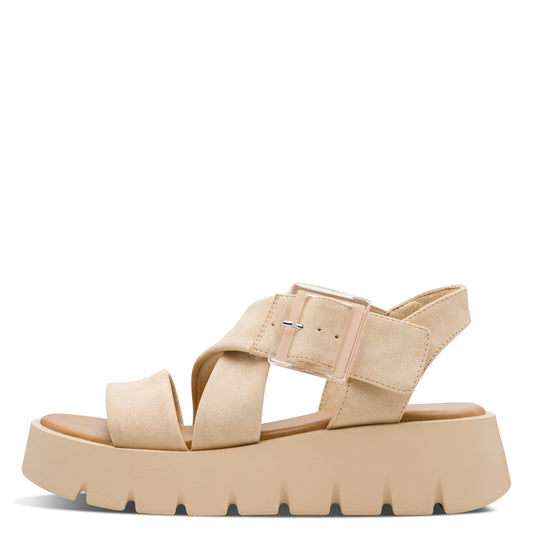 MT Chunky Cross Over Strap Sandals - Taupe