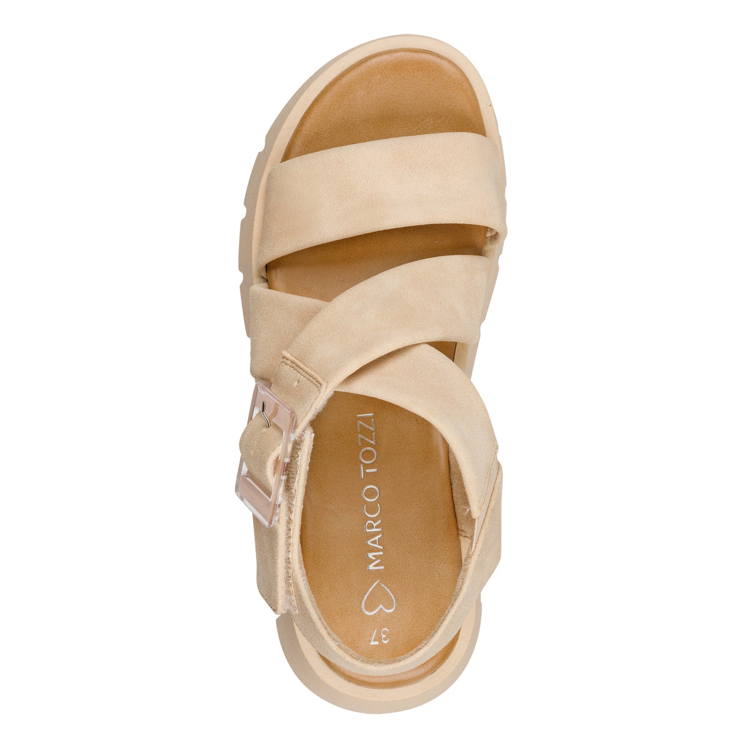 MT Chunky Cross Over Strap Sandals - Taupe