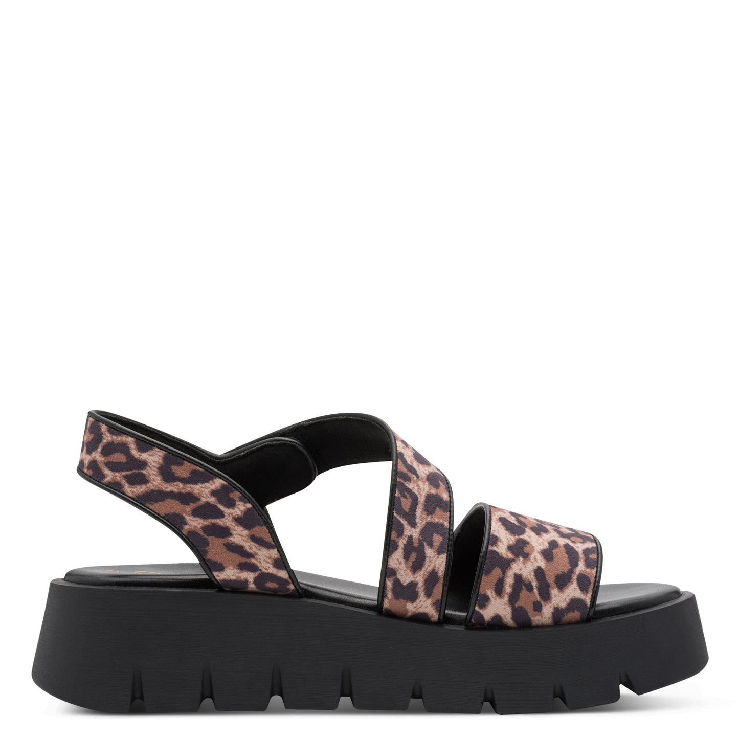 MT Animal Print Velcro Strap Sandals - Leopard Brown