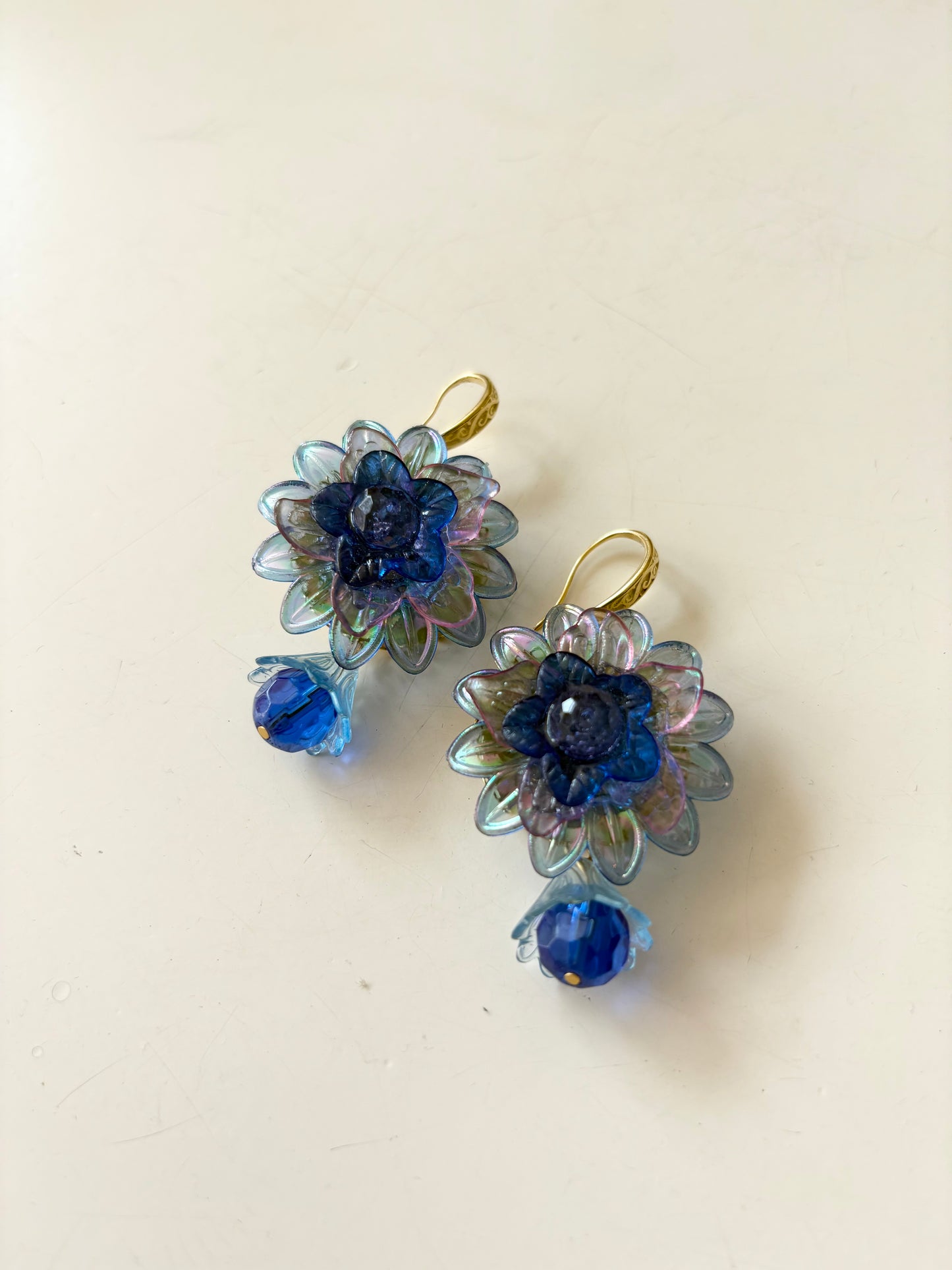 DW Flower Earrings - Blue