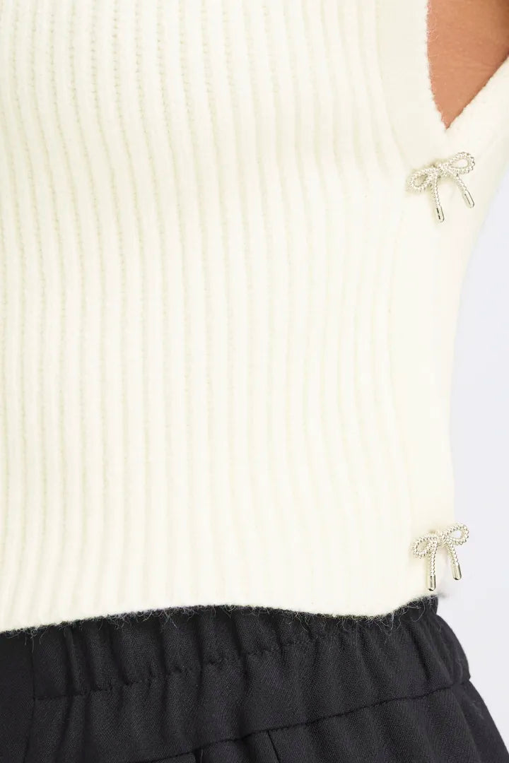 Fransa Ishal Vest - whisper white