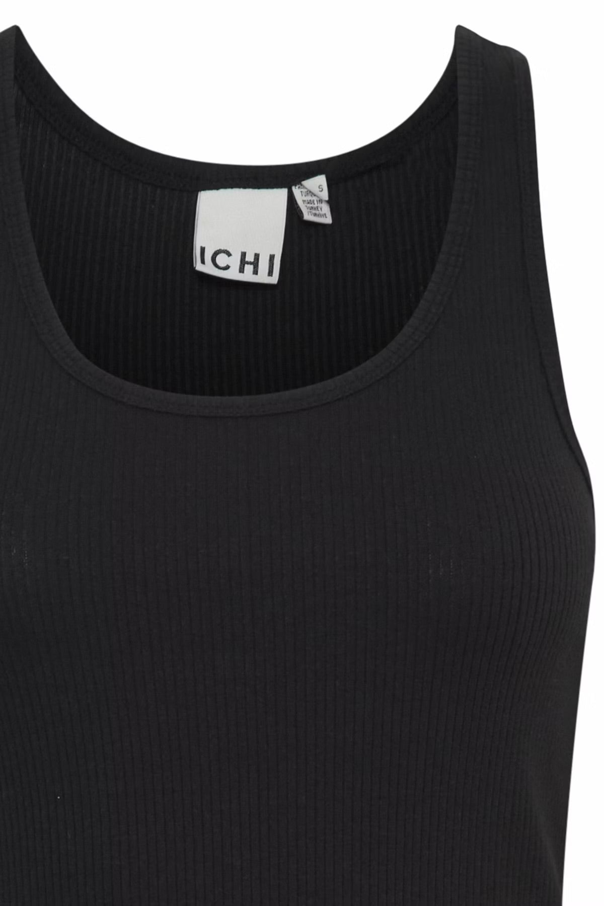 ICHI Palmer Rib Box Top - Black