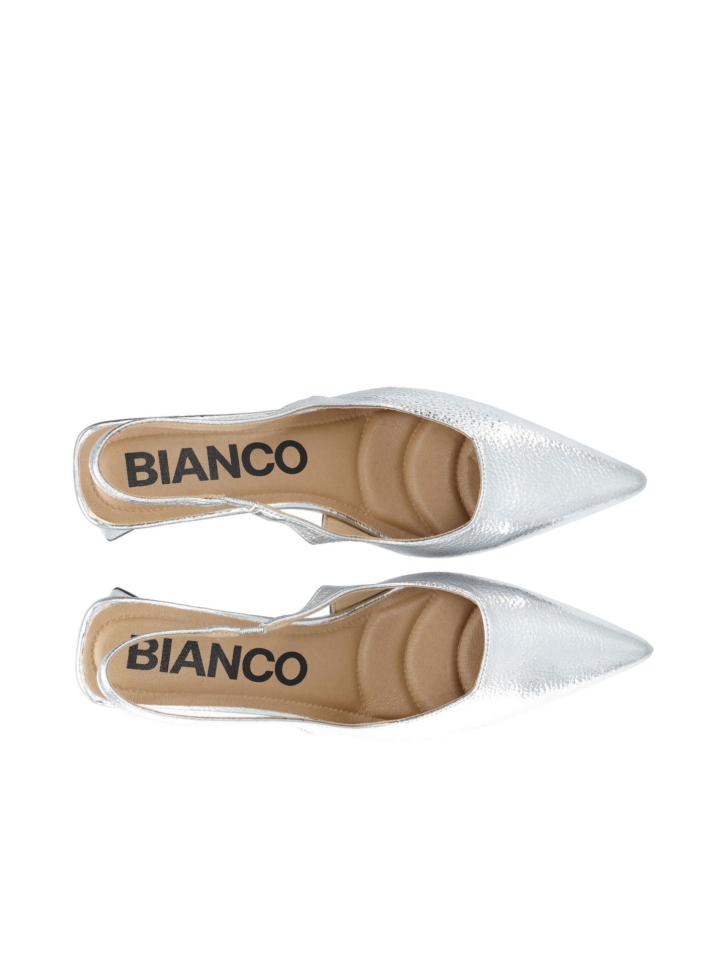 BIANCO Biamaralyn Slingback Heels - Silver