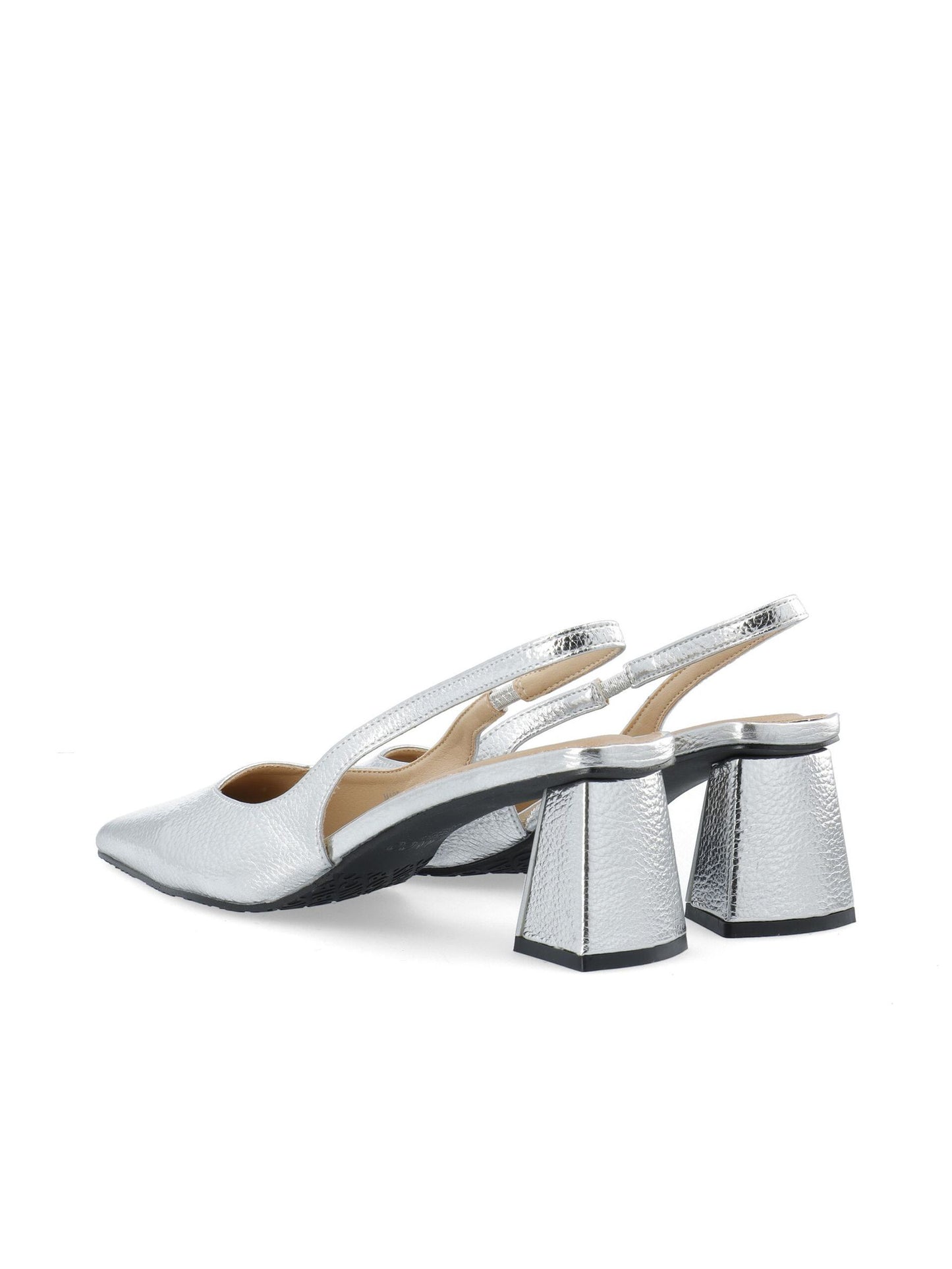 BIANCO Biamaralyn Slingback Heels - Silver