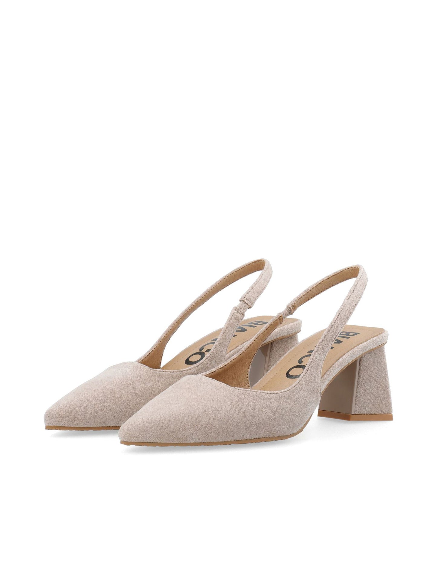 BIANCO Biamaralyn Slingback Heels - Nougat Suede