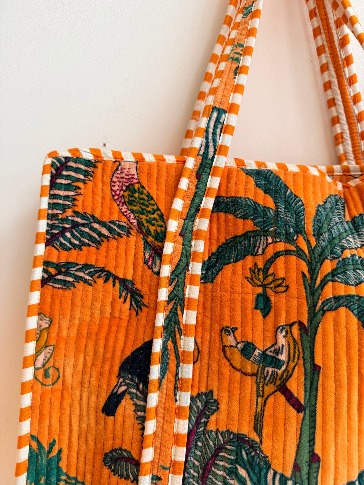 Velvet Jungle Shopper - orange