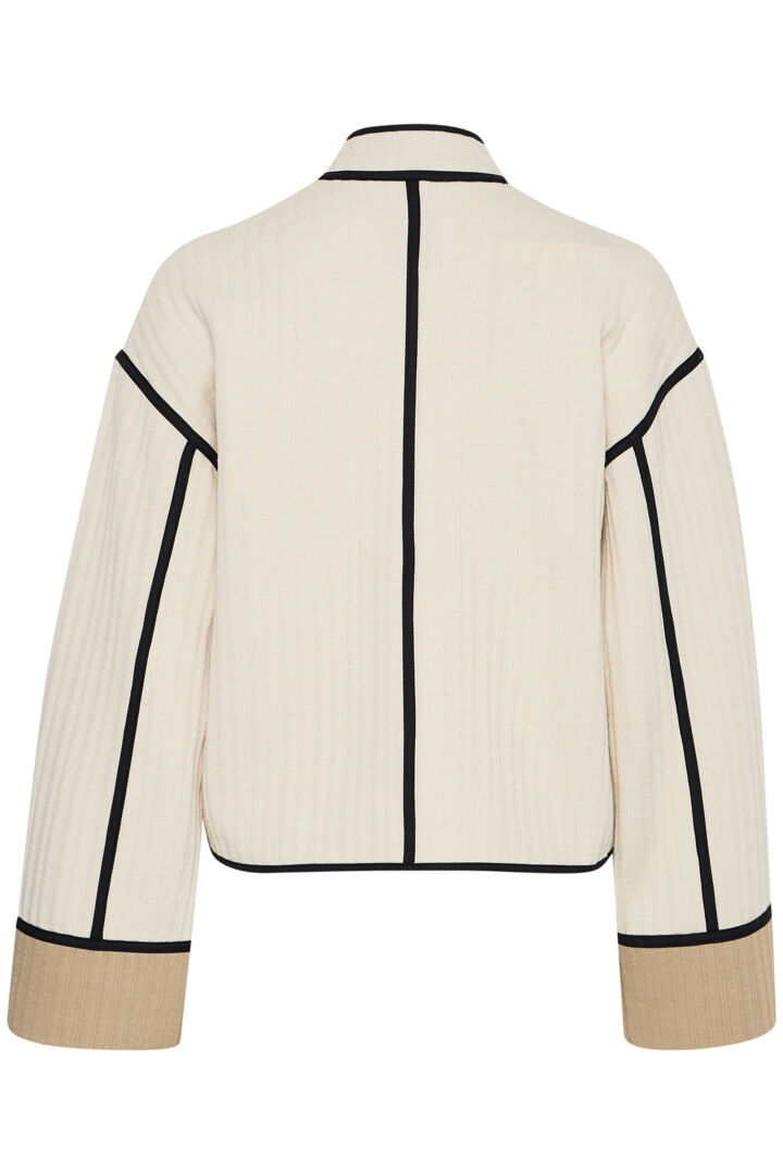 ICHI Kate Quilted Jacket - Almond Milk