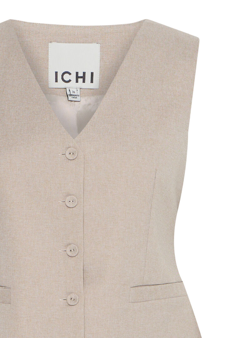 ICHI Zimmie Waistcoat - String Melange