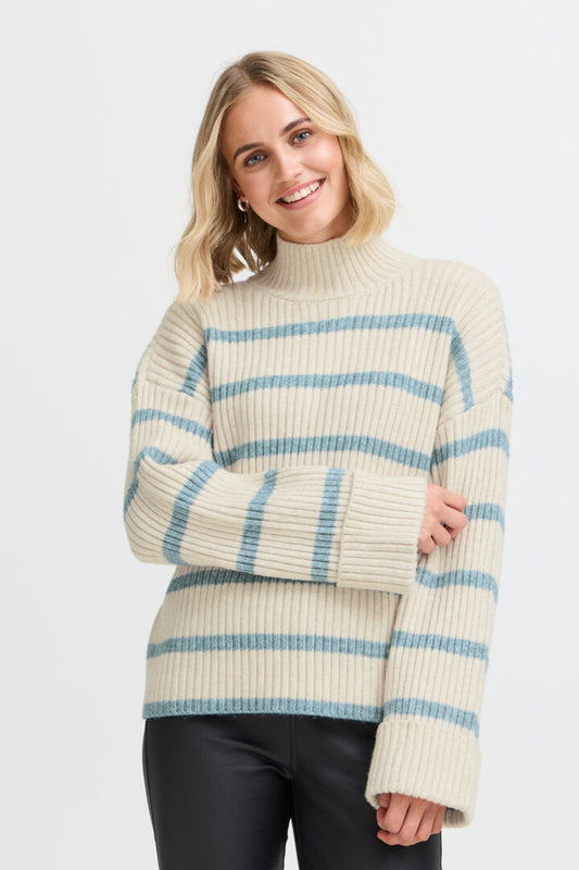 Fransa Elly Jumper - Limestone Melan Mix