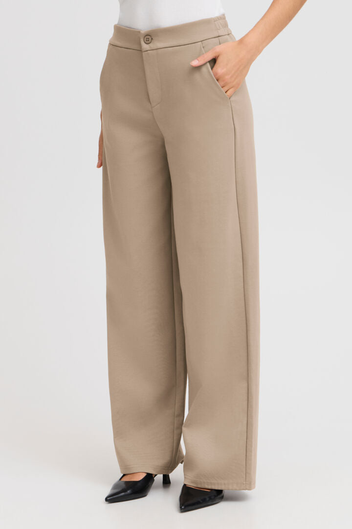 Fransa Blazer Full Length Trousers - Brindle