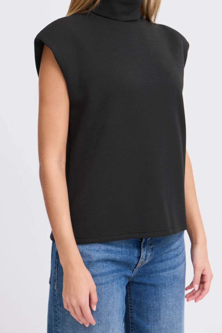 ICHI Minlina Top - Black