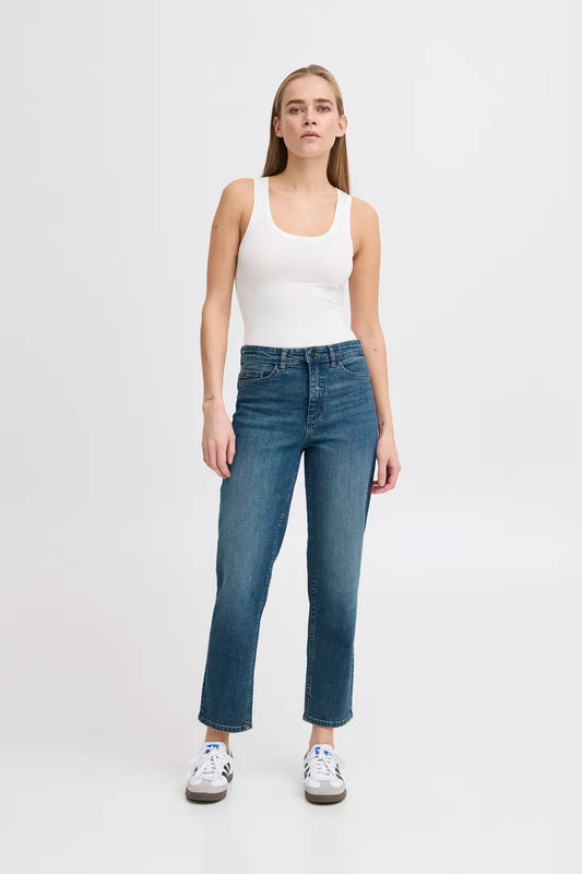 ICHI Twiggy Raven Jeans - Mid Denim