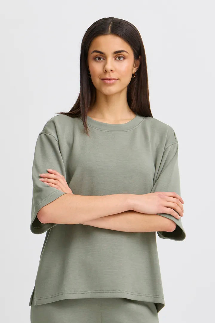 Fransa Aurora Pullover - Agave Green