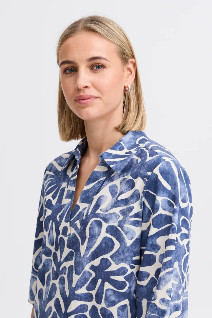 Fransa Maddie Dress - Navy Blazer