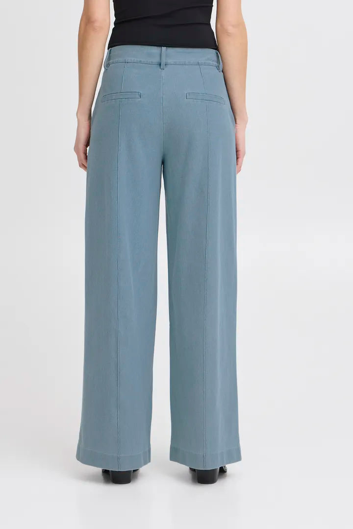 ICHI Kate Denim Wide Leg Trousers