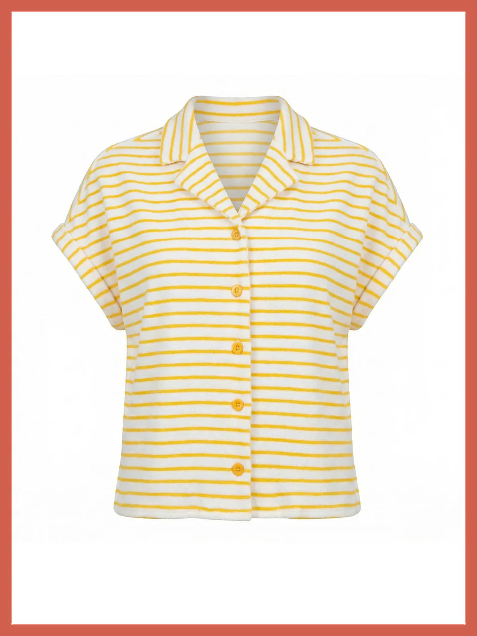 Nooki Caspian Towelling Stripe Blouse - Yellow