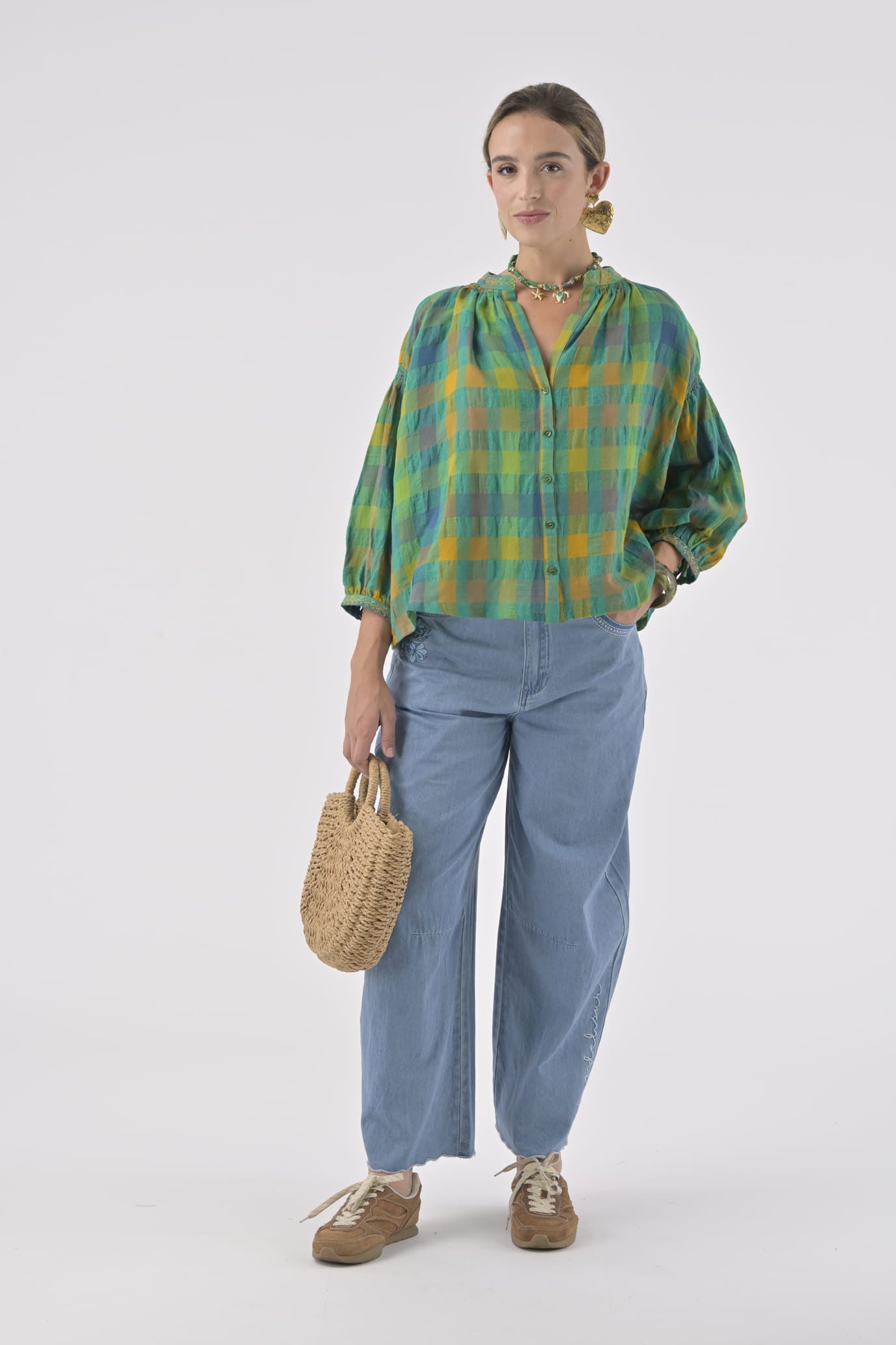 Orfeo Daniele Shirt - Carreaux Verts