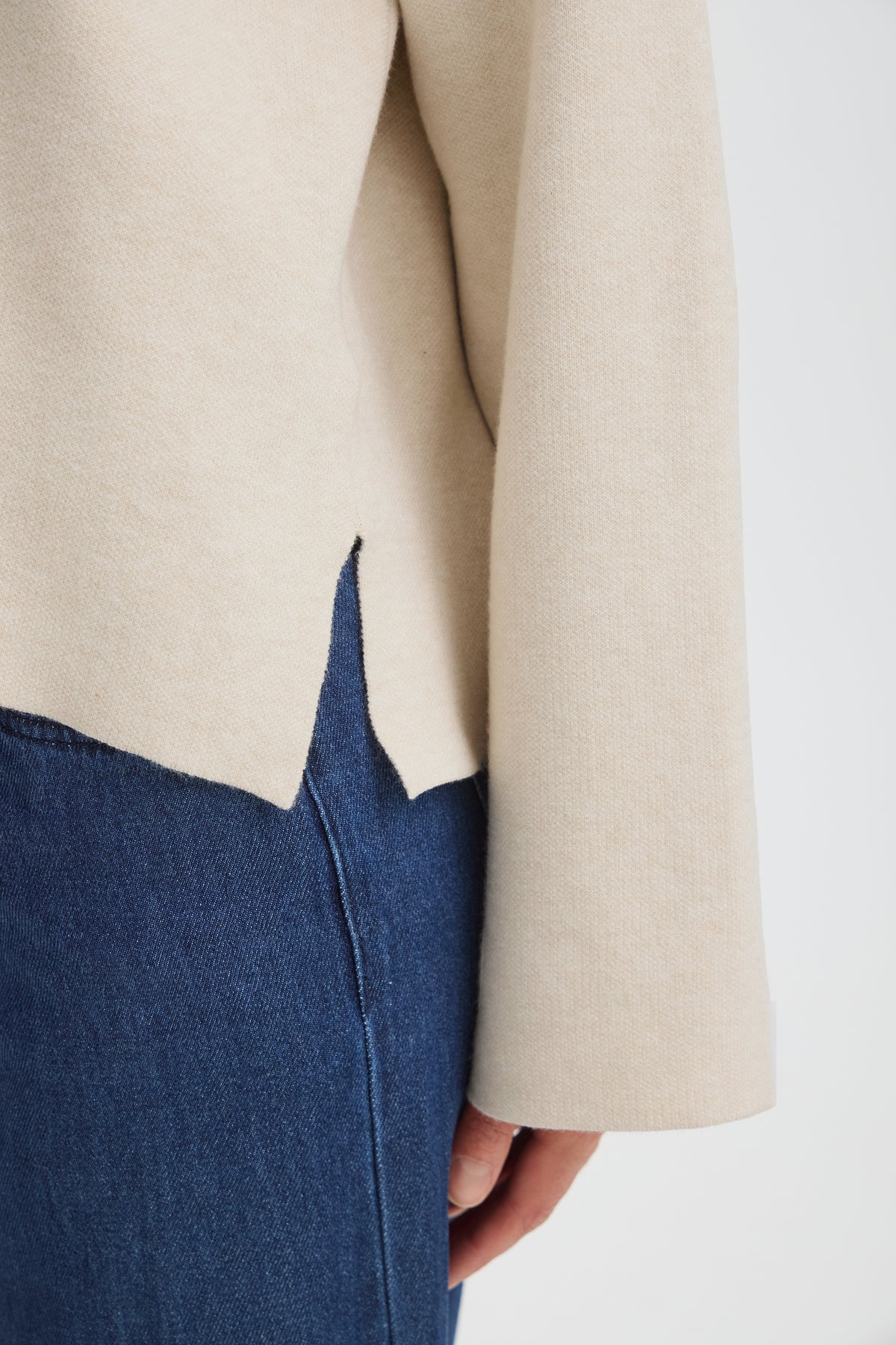 Fransa Violeta Pullover - oatmeal