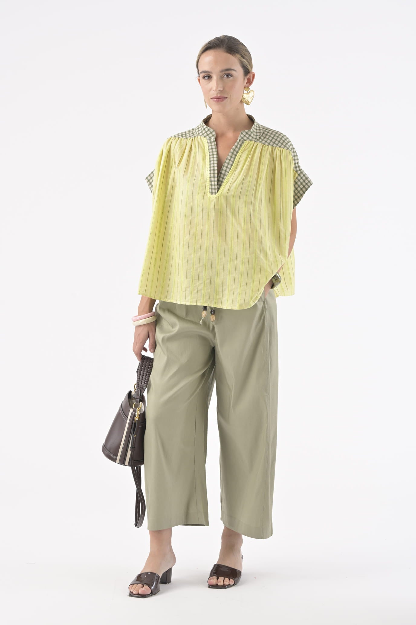 Orfeo Nah Blouse - Rayure Jaune