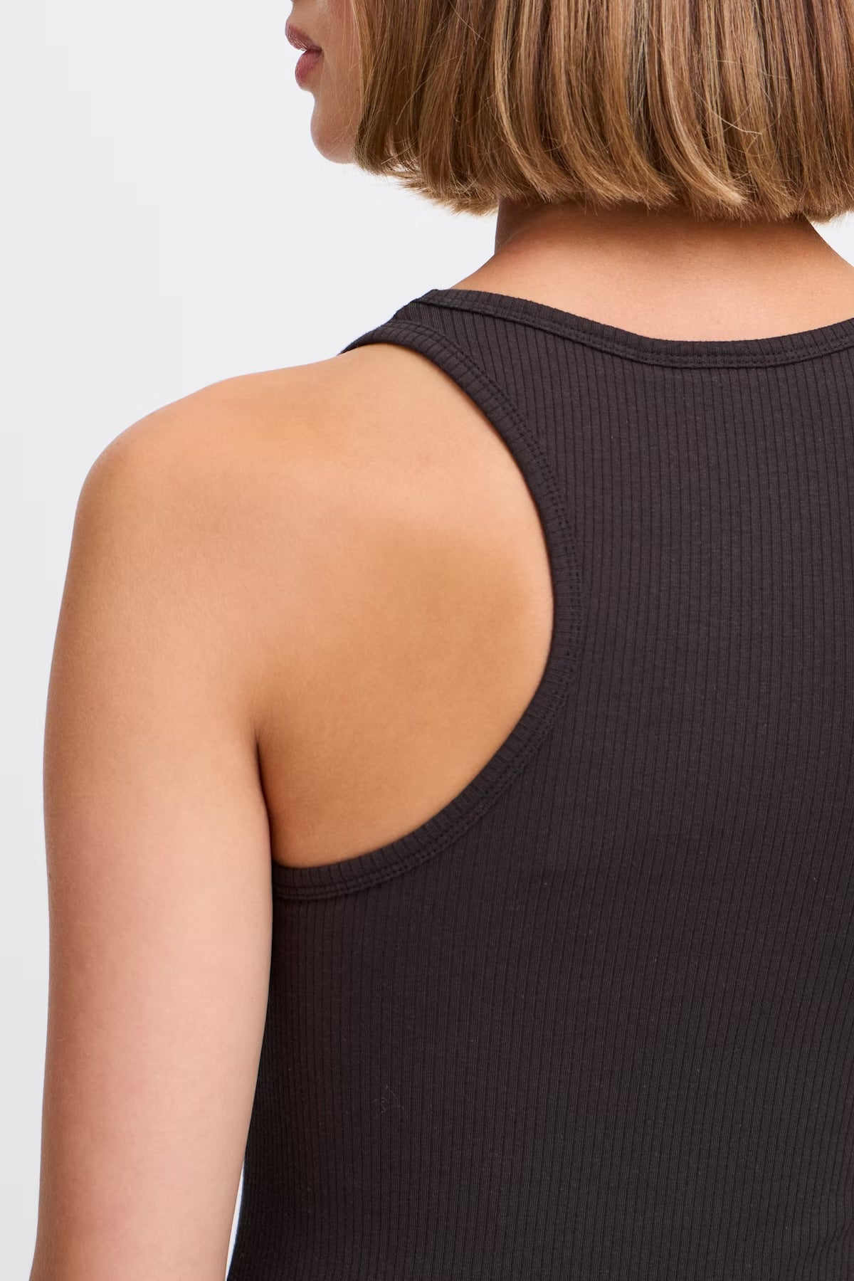 ICHI Palmer Rib Box Top - Black