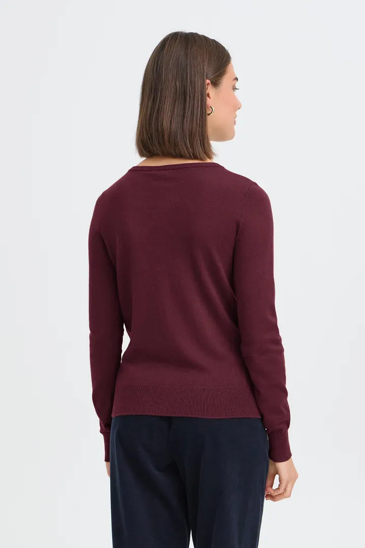 Fransa Zubasic Cardigan - Rum Raisin