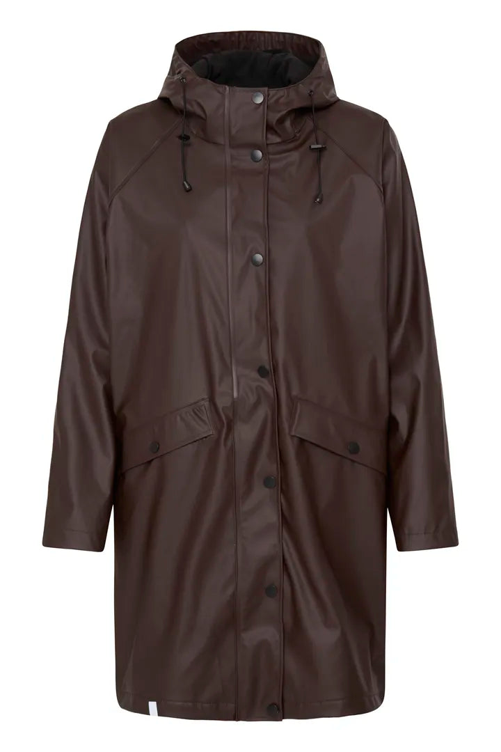 ICHI Tazo Rain Jacket - Brown