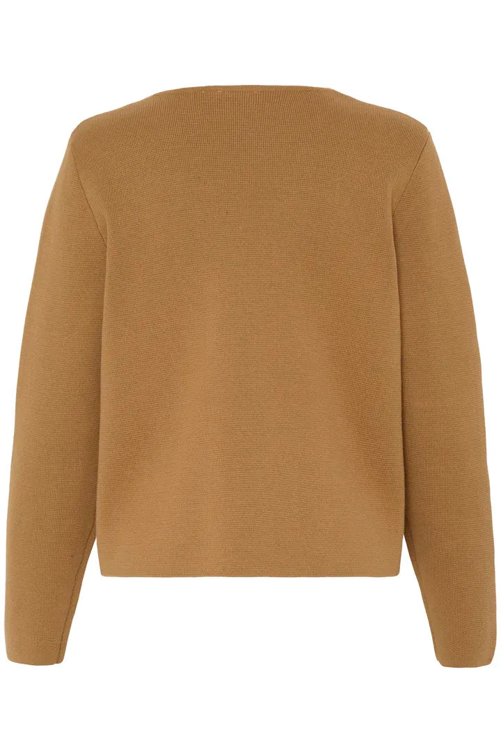 Fransa Ita Cardigan - Tobacco Brown